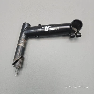 Vintage Tioga T-Bone Avenger 1 Polegada 22.2 MTB Haste de Pena Preta 130mm - Imagem 1 de 4