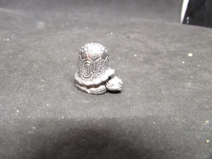 Pewter Turtle Thimble -Moving Head -  Approx. 1" tall      (R - Picture 1 of 7