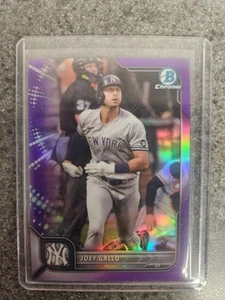 2022 Bowman Chrome Baseball Joey Gallo Base Chrome Purple Refractor /250 - Picture 1 of 2