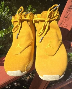 Air Jordan 18 Herren Retro Gelb Wildleder Turnschuhe Größe 9 AA2494-701 - Bild 1 von 20