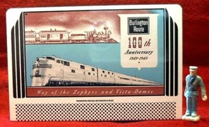 BURLINGTON ROUTE 100º ANIVERSARIO ___ #61 ESCALA O/S cartelera de hojalata - Imagen 1 de 3