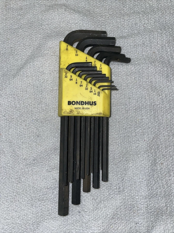 Bondhus 10937 Hex Key Wrench Set Sizes .050-3/8" Set of 13 - Image 1 of 1