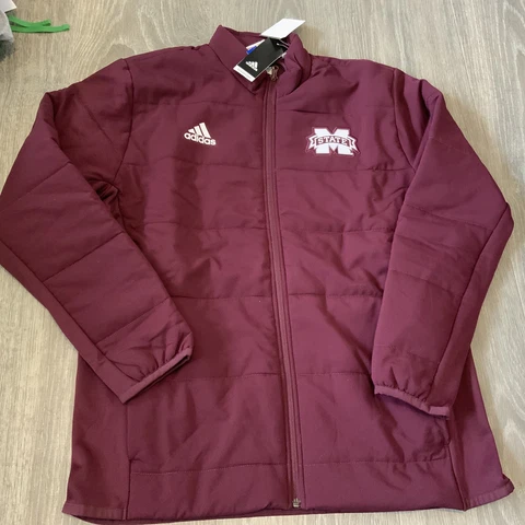 adidas Mississippi State Bulldogs Mid Weight Jacket Maroon Men’s Size: XL NWT Cover