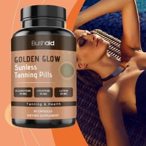 Sunless Tanning Pills Accelerator HealthyNatural Safe Tan Tablets DE - Picture 1 of 12