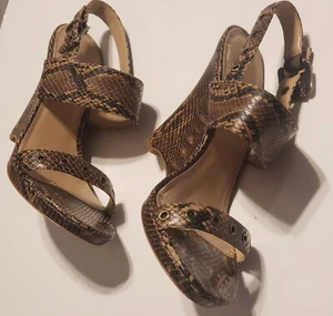 In Box Via Spiga Naturl Python Wedge Sandal 12M - Picture 1 of 8