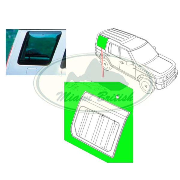 LAND ROVER REAR QUARTER GLASS WINDOW RH LR3 LR4 LR039051 USED - Image 1 of 1