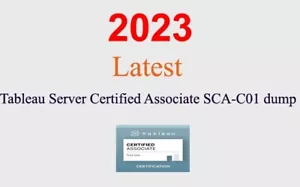Tableau Server Certified Associate SCA-C01 dump GUARANTEED (1 month update) - Picture 1 of 1