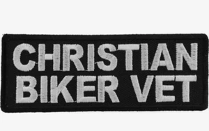 Christian Biker Vet ricamato cucito su ferro su toppa - Foto 1 di 3