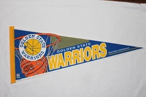 Vintage Golden State Warriors NBA Full-Size Felt WinCraft Pennant 12x30" 90s NBA - Picture 1 of 5
