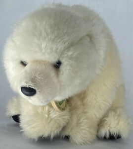 Polar Bear Wild Republic 11” White K&M 2009 Plush Stuffed Animal Toy Fluffy EUC