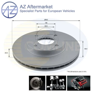 Fits Ford Fiesta 2000-2013 Focus 1998-2007 Fusion 2002-2� AZ Front Brake Disc #1 - Picture 1 of 2