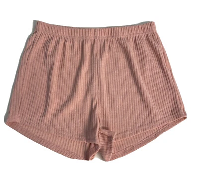 Pantalones Cortos Para Mujer Tejidos Rosa Claro GRANDES Poliéster/Spandex Cintura Elástica NUEVO  Foto 1 de 4