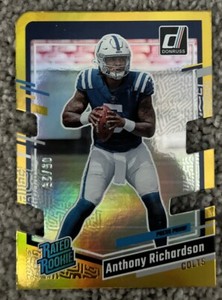 2023 Donruss Anthony Richardson Rated Rookie Press Proof Gold Die Cut 05/25  🔥
