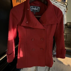 Sugarfly Girls Wool Coat Great Condition medium 7-8 - Picture 1 of 5