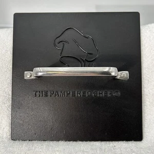 Pampered Chef "Heavy Grill Press", 8,5" quadratisches Gusseisen, verchromter Griff, Exc. - Bild 1 von 8