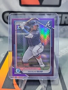 Douglas Glod 2024 Bowman 1st Chrome Purple Refractor /250 Braves BCP-11 - Picture 1 of 3