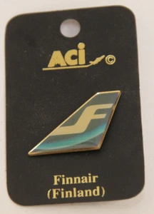 Finnair Finland  Tail Fin Lapel Pin by Aviation Collectables NEW Old Stock - Picture 1 of 2