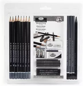 Royal & Langnickel Drawing Sketching Artist Set Pencils, Charcoal, Graphite 21pc - Picture 1 of 5