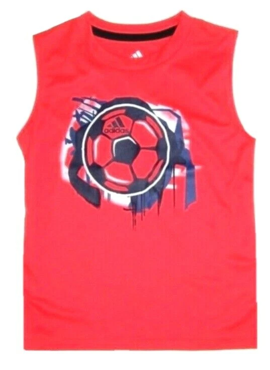ADIDAS Climalite Little Boys Size 4 or 5 Tank Top Muscle Shirt NWT   Orange - Image 1 of 4