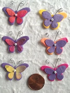 12 mariposas mariposa morera papel batik púrpura hecho a mano álbum de recortes manualidades  - Imagen 1 de 4