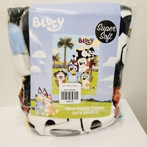 Cartoon Bluey and Friends Soft Fleece Throw Blanket Winton Honey Mackenzie Jack - Picture 1 of 4