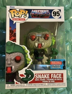 Funko Pop SNAKE FACE Master Of the Universe 95 NYCC 2021 PEGATINA EXCLUSIVA OTOÑO  Foto 1 de 4