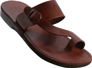 Biblical Jesus Sandals Men's Genuine Leather Handmade From Jerusalem Size 5-16