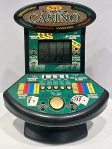 Excalibur 5 en 1 Deluxe Virtual 8" Casino Tragamonedas Poker Blackjack Probado - Funciona - Imagen 1 de 7