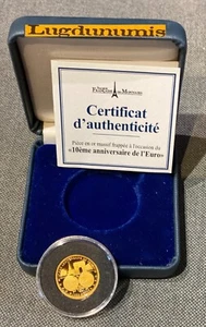 Medalla 10º Aniversario Del Euro O BE 10000 Ejemplares Certificado - Foto 1 di 3