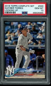 2018 Topps Factory Complete Set Gleyber Torres PSA 10 Gem Mint #699 SP NYY Card - Picture 1 of 2