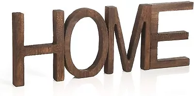 Rustic Wood Home Letter Sign, Wooden HOME Letters for Decoration 16.5 x 5.9 NEW - Image 1 of 3