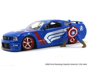 JADA JAD31187 1:24 2006 FORD MUSTANG GT CAPTAIN AMERICA, MARVEL AVENGERS NEW - Picture 1 of 9