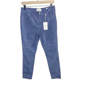 FRAME Lehigh Skinny Dusty Blue Velour Hose - Bild 1 von 5
