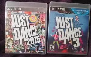 PLAYSTATION 3 GAME LOT OF 2: JUST DANCE 2015 & JUST DANCE 3-CASES DISCS INSERTS - Picture 1 of 3
