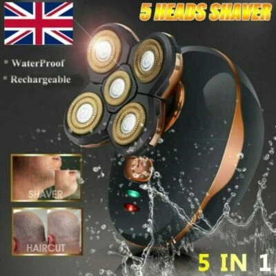 Electric Shaver Razor for Men,Bald Head Shaver Rotary 5 in 1 Kit Clipper Trimmer