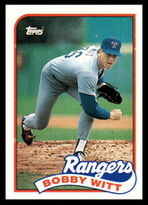 1989 Topps Bobby Witt #548 Texas Rangers MLB Baseball