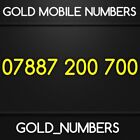 GOLD GOLDEN EASY VIP SPECIAL MOBILE PHONE NUMBERS 07887200700