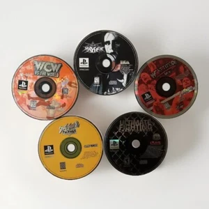 Playstation PS1 lot of 5 Fighting- WF WCW Street Fighter Mayhem WORKING - Picture 1 of 16