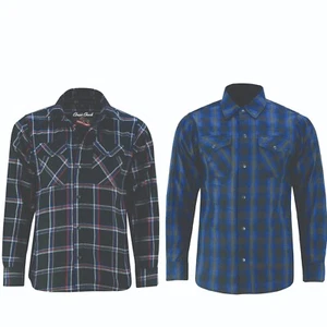 Men Plaid Flannel Shirt Brawny Buffalo Heavyweight Long Sleeve Cotton Lumberjack - Picture 1 of 12