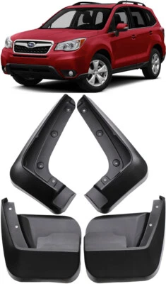 Genuine Front & Rear Splash Guards Mud Flaps FOR 2014-2018 Subaru Forester SUV - Image 1 of 4