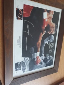 Lennox Lewis V Frank Bruno Dual Signed 16 X 12 Framed Photo Wirh Coa - Picture 1 of 2