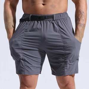 Athletic Shorts For Men With Pockets And Elastic Waistband Cargo Shorts - Picture 1 of 8