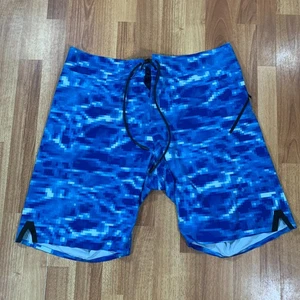 Lululemon Board Shorts Mens 36 Blue Performance Drawstring Zipper Swim - Picture 1 of 9