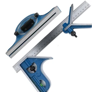 Compact Design Stainless Steel 180 Degree Bevel Protractor and Rulers Pack - Picture 1 of 12