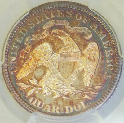 1886 PR64 PCGS 5,000 Minted + 887 Proof = Lowest 25C (1796-Now) ✅ Seated Quarter - Image 1 of 4
