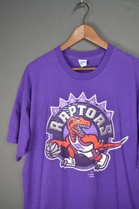 Toronto Raptors XL size Purple T-shirt Vintage 1990s Salem NBAP USA - Picture 1 of 8