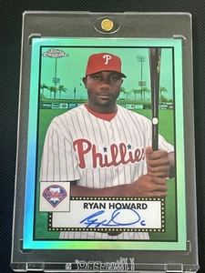Ryan Howard 2021 Topps Chrome Platinum Anniversary Aqua Ref Auto #/150 Phillies - Picture 1 of 3