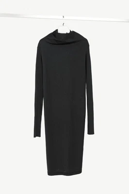 Vestido midi Rick Owens DRKSHDW AW/14 de algodón negro manga larga, talla US M Foto 1 de 4