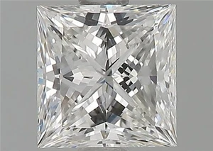 Princess Cut 1 CT Cert. GIA natürlicher abgebauter Diamant lose F Farbe VS2 Reinheit - Bild 1 von 2