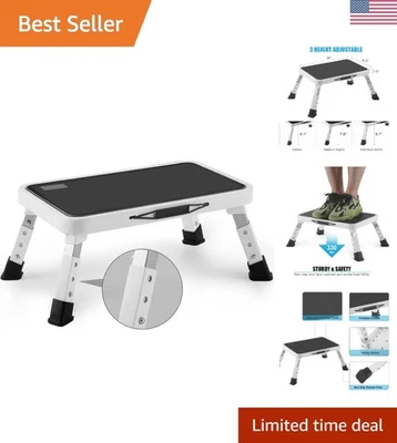 Escalera Plegable Compacta de 1 Paso para Uso Doméstico - Altura Ajustable, Seguro y Confiable Foto 1 de 4